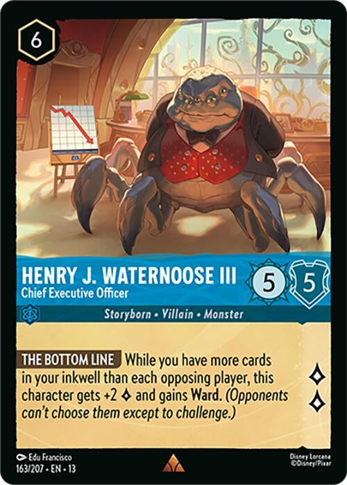 Image for Henry J. Waternoose III - Chief Executive Officer (163/207) (Attack of the Vine!) (13) - Disney Lorcana