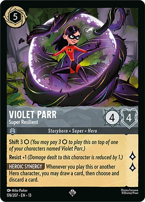 Image for Violet Parr - Super Resilient (176/207) (Attack of the Vine!) (13) - Disney Lorcana