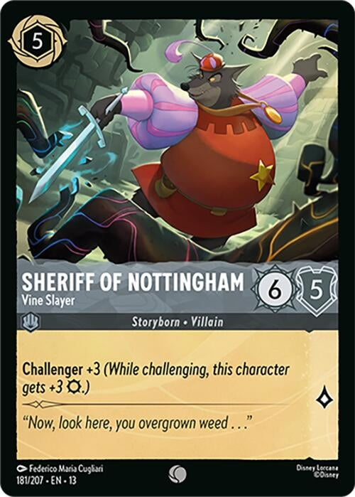 Image for Sheriff of Nottingham - Vine Slayer (181/207) (Attack of the Vine!) (13) - Disney Lorcana