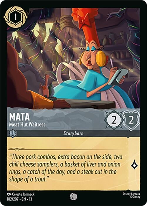 Image for Mata - Meat Hut Waitress (182/207) (Attack of the Vine!) (13) - Disney Lorcana