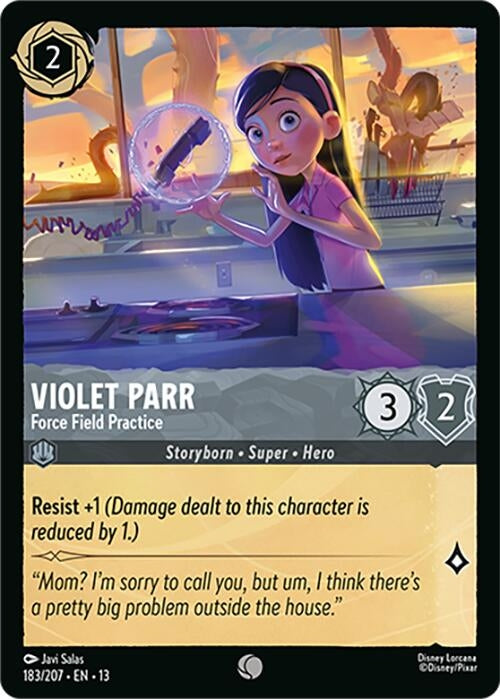 Image for Violet Parr - Force Field Practice (183/207) (Attack of the Vine!) (13) - Disney Lorcana