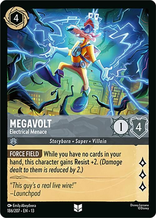 Image for Megavolt - Electrical Menace (186/207) (Attack of the Vine!) (13) - Disney Lorcana
