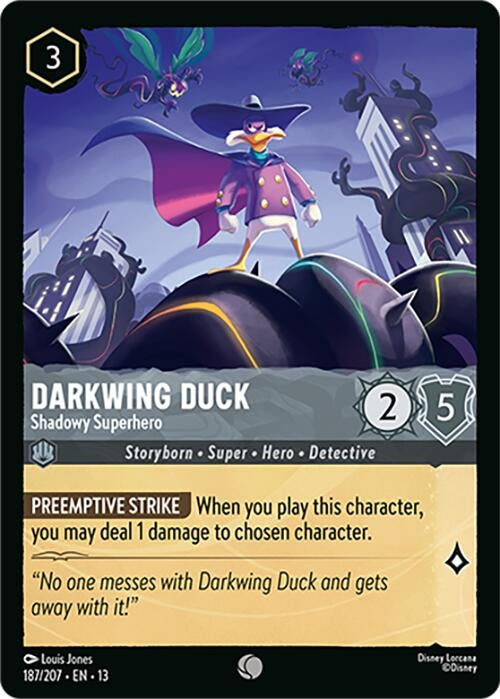 Image for Darkwing Duck - Shadowy Superhero (187/207) (Attack of the Vine!) (13) - Disney Lorcana