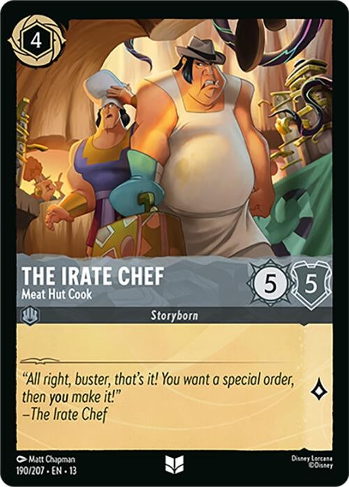 Image for The Irate Chef - Meat Hut Cook (190/207) (Attack of the Vine!) (13) - Disney Lorcana