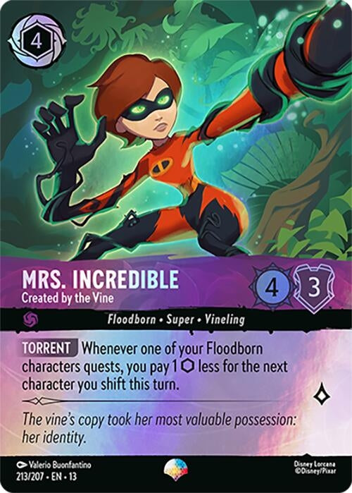Image for Mrs. Incredible - Created by the Vine (Epic) (213/207) (Attack of the Vine!) (13) - Disney Lorcana