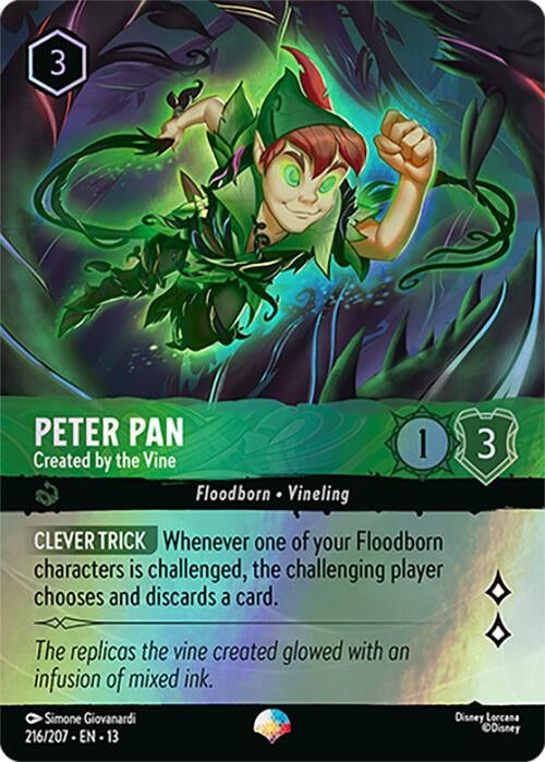 Image for Peter Pan - Created by the Vine (Epic) (216/207) (Attack of the Vine!) (13) - Disney Lorcana