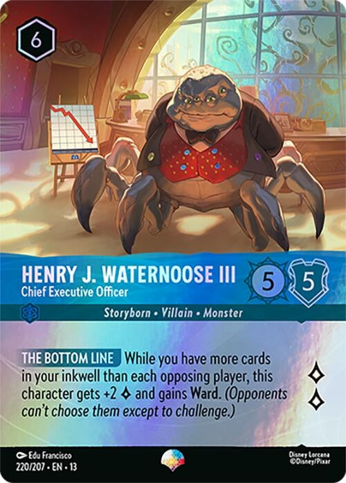 Image for Henry J. Waternoose III - Chief Executive Officer (Epic) (220/207) (Attack of the Vine!) (13) - Disney Lorcana