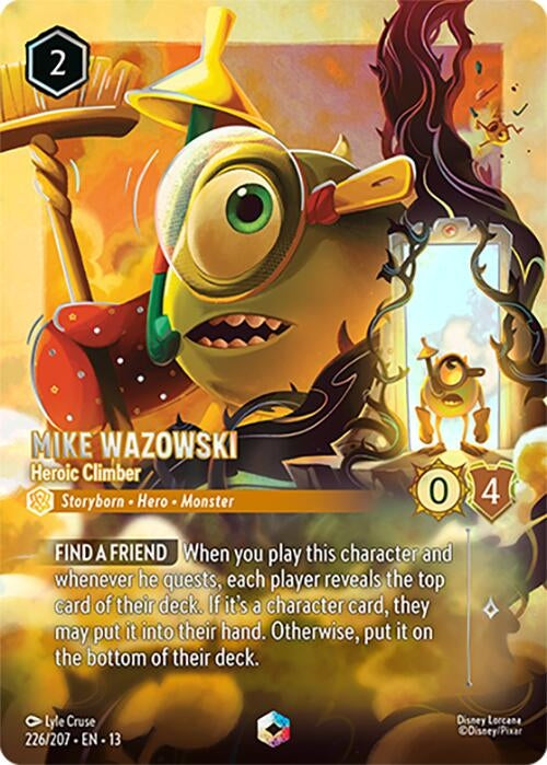 Image for Mike Wazowski - Heroic Climber (Enchanted) (226/207) (Attack of the Vine!) (13) - Disney Lorcana