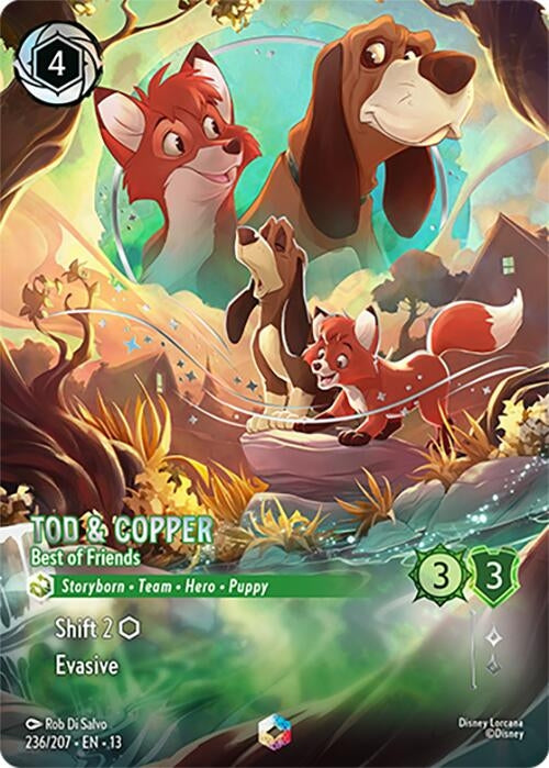 Image for Tod & Copper - Best of Friends (Enchanted) (236/207) (Attack of the Vine!) (13) - Disney Lorcana