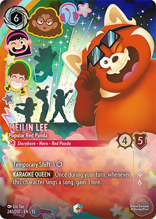 Image for Meilin Lee - Popular Red Panda (Enchanted) (240/207) (Attack of the Vine!) (13) - Disney Lorcana