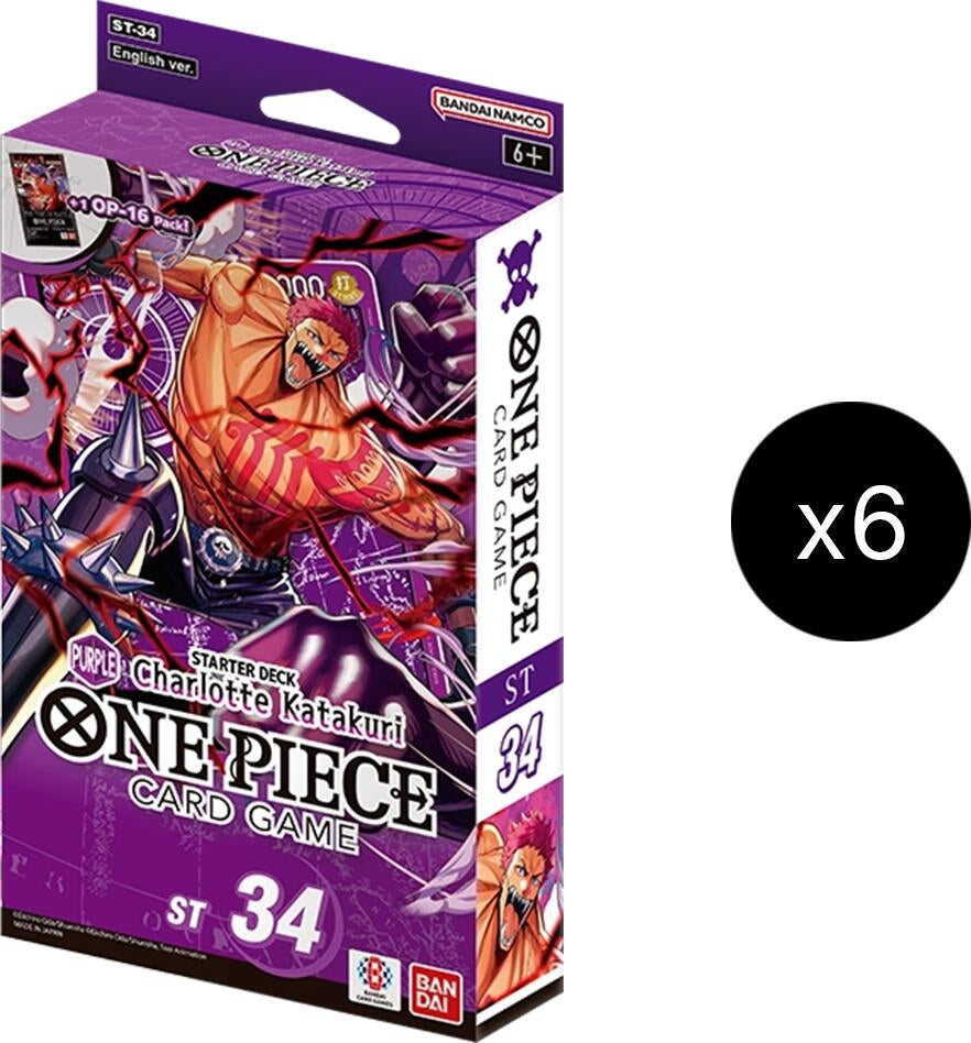 Image for Starter Deck 34: PURPLE Charlotte Katakuri Display - One Piece Card Game