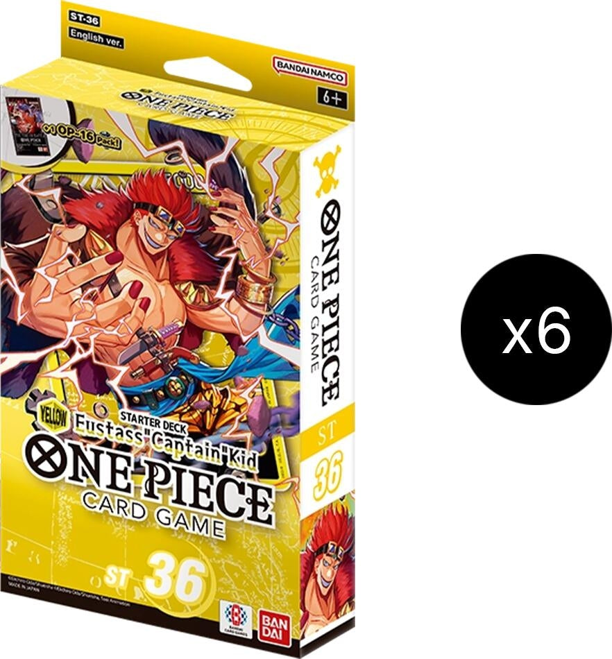 Image for Starter Deck 36: YELLOW Eustass”Captain”Kid Display - One Piece Card Game