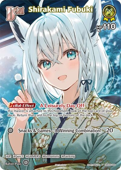 Image for Shirakami Fubuki (P) (hBP05-068) (hBP05-068) (hololive OFFICIAL CARD GAME Promos) (hOCGP) - Hololive