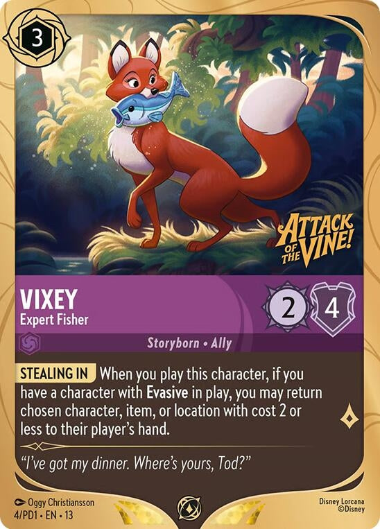 Image for Vixey - Expert Fisher (4) (Disney Lorcana Promo Cards) (DLPC) - Disney Lorcana