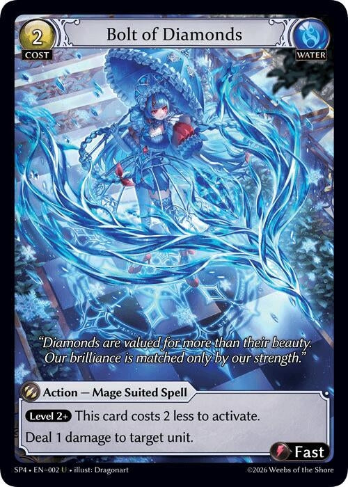 Image for Bolt of Diamonds (Curio Foil) (002) (Supporter Pack 4) (SP4) - Grand Archive TCG