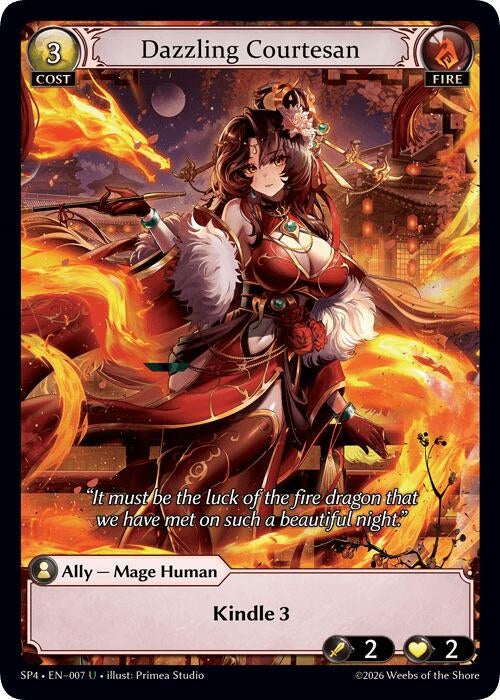 Image for Dazzling Courtesan (Curio Foil) (007) (Supporter Pack 4) (SP4) - Grand Archive TCG