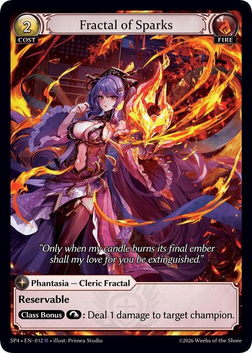 Image for Fractal of Sparks (Curio Foil) (012) (Supporter Pack 4) (SP4) - Grand Archive TCG