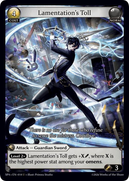 Image for Lamentation's Toll (Curio Foil) (014) (Supporter Pack 4) (SP4) - Grand Archive TCG