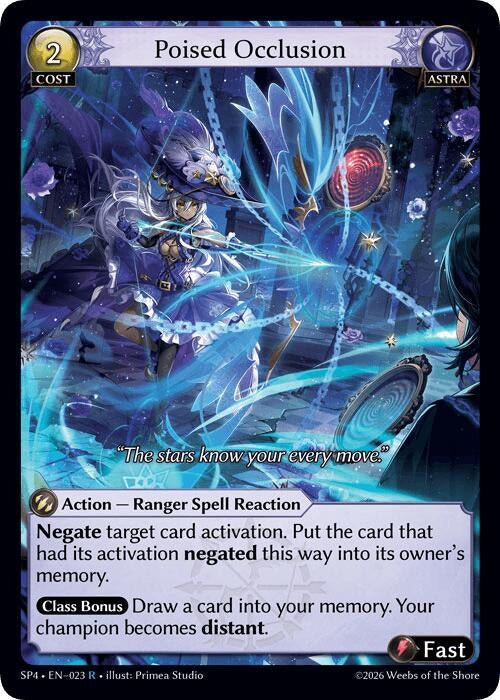 Image for Poised Occlusion (Curio Foil) (023) (Supporter Pack 4) (SP4) - Grand Archive TCG