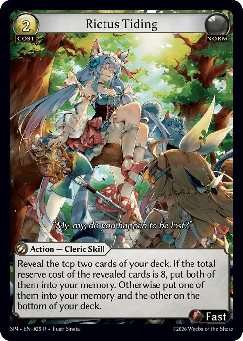 Image for Rictus Tiding (Curio Foil) (025) (Supporter Pack 4) (SP4) - Grand Archive TCG