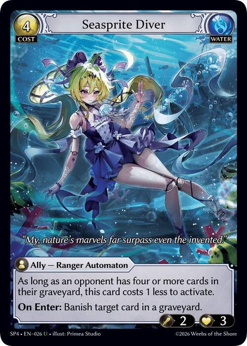Image for Seasprite Diver (Curio Foil) (026) (Supporter Pack 4) (SP4) - Grand Archive TCG