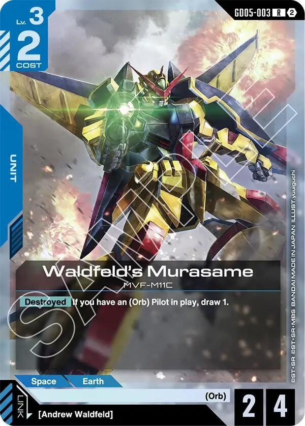 Image for Waldfeld's Murasame (GD05-003) (Freedom Ascension) (GD05) - Gundam Card Game