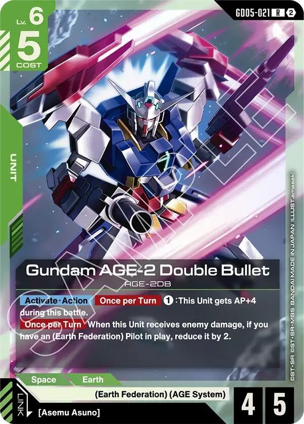 Image for Gundam AGE-2 Double Bullet (GD05-021) (Freedom Ascension) (GD05) - Gundam Card Game