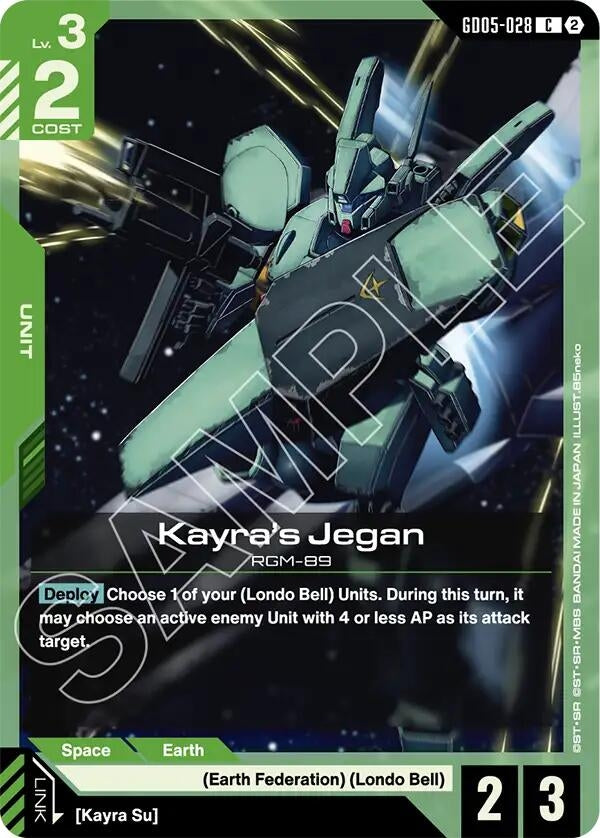 Image for Kayra's Jegan (GD05-028) (Freedom Ascension) (GD05) - Gundam Card Game