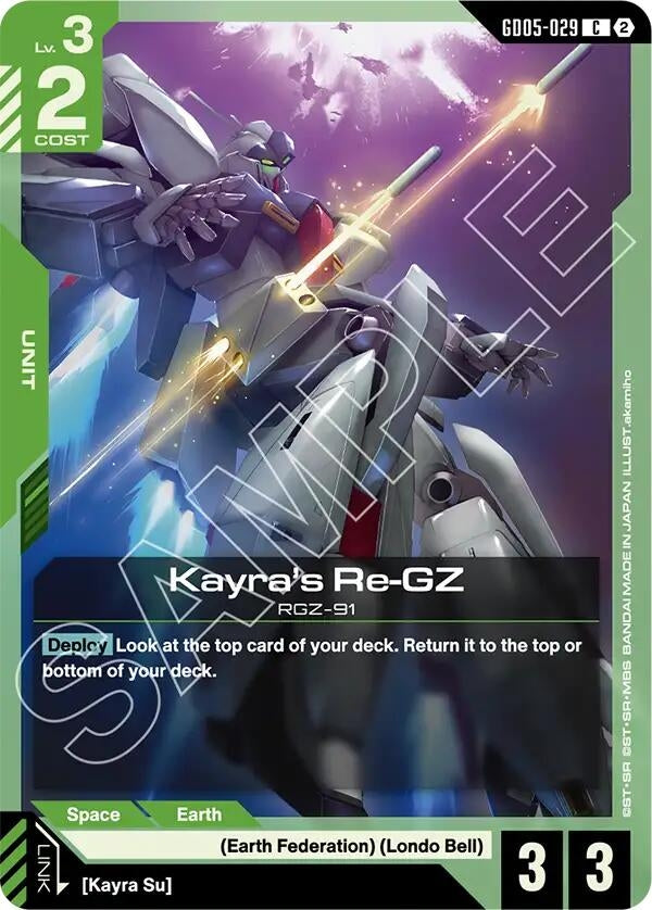 Image for Kayra's Re-GZ (GD05-029) (Freedom Ascension) (GD05) - Gundam Card Game