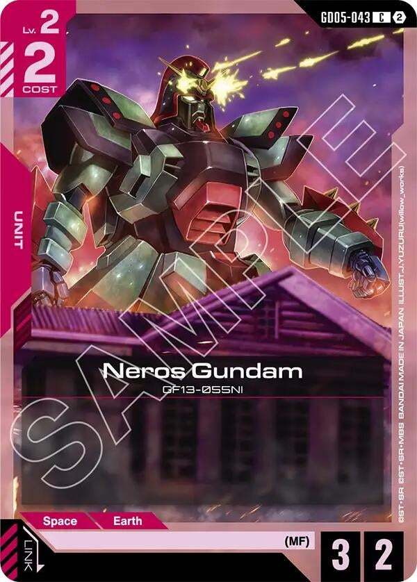 Image for Neros Gundam (GD05-043) (Freedom Ascension) (GD05) - Gundam Card Game