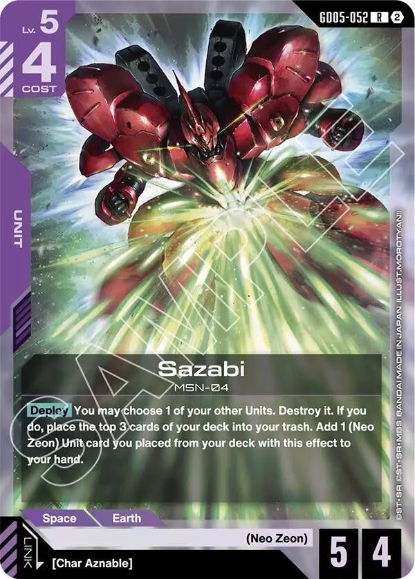 Image for Sazabi (GD05-052) (GD05-052) (Freedom Ascension) (GD05) - Gundam Card Game