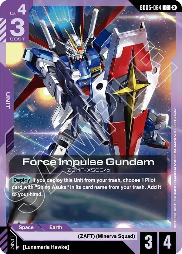 Image for Force Impulse Gundam (GD05-064) (Freedom Ascension) (GD05) - Gundam Card Game