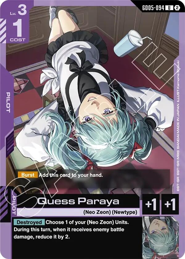 Image for Quess Paraya (GD05-094) (Freedom Ascension) (GD05) - Gundam Card Game