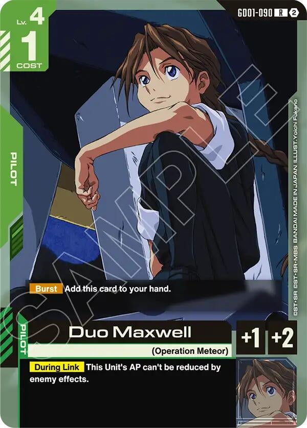 Image for Duo Maxwell (GD01-090) (Deck Build Box Freedom Ascension) (SC01) - Gundam Card Game