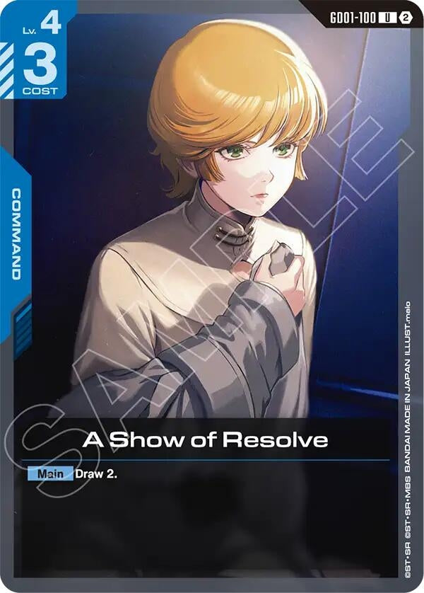 Image for A Show of Resolve (GD01-100) (Deck Build Box Freedom Ascension) (SC01) - Gundam Card Game