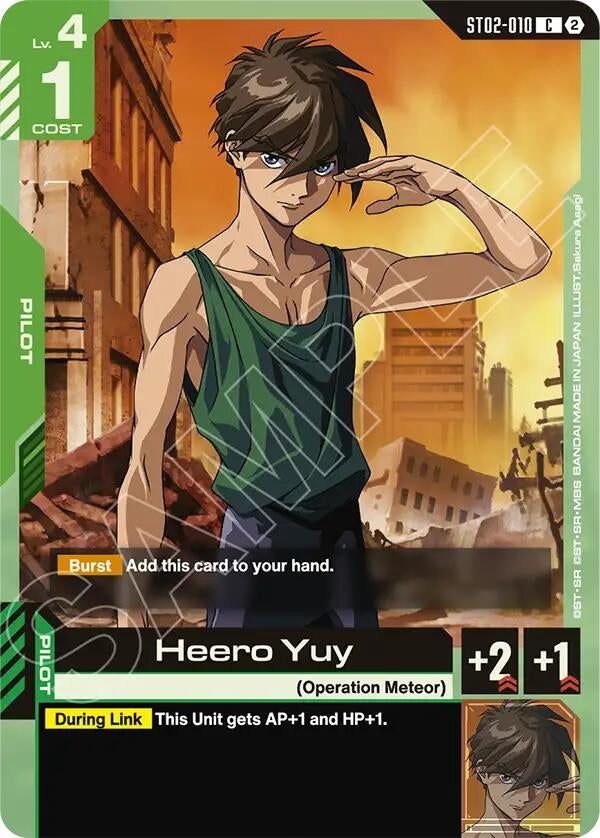 Image for Heero Yuy (ST02-010) (Deck Build Box Freedom Ascension) (SC01) - Gundam Card Game