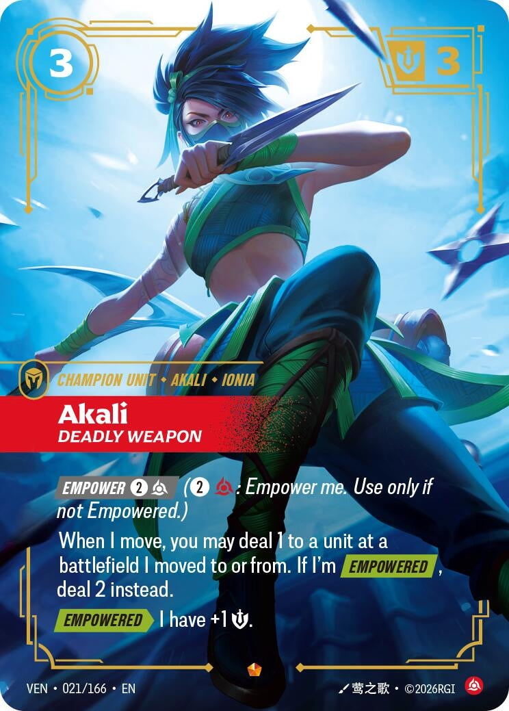 Akali - Deadly Weapon (021/166) (Vendetta)