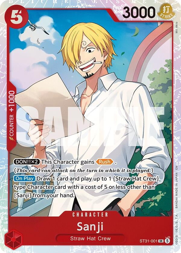 Image for Sanji (ST31-001) (Starter Deck 31: RED Monkey.D.Luffy) (ST-31) - One Piece Card Game