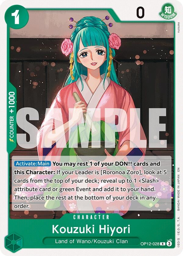 Image for Kouzuki Hiyori (OP12-028) (Starter Deck 32: GREEN Roronoa Zoro) (ST-32) - One Piece Card Game