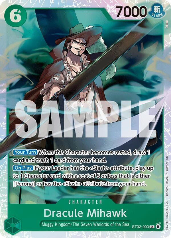 Image for Dracule Mihawk (ST32-003) (Starter Deck 32: GREEN Roronoa Zoro) (ST-32) - One Piece Card Game