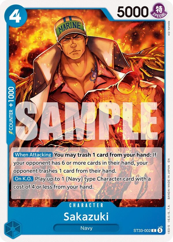 Image for Sakazuki (ST33-002) (Starter Deck 33: BLUE Kuzan) (ST-33) - One Piece Card Game