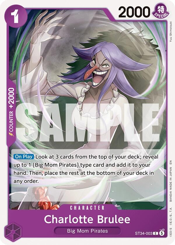 Image for Charlotte Brulee (ST34-003) (Starter Deck 34: PURPLE Charlotte Katakuri) (ST-34) - One Piece Card Game