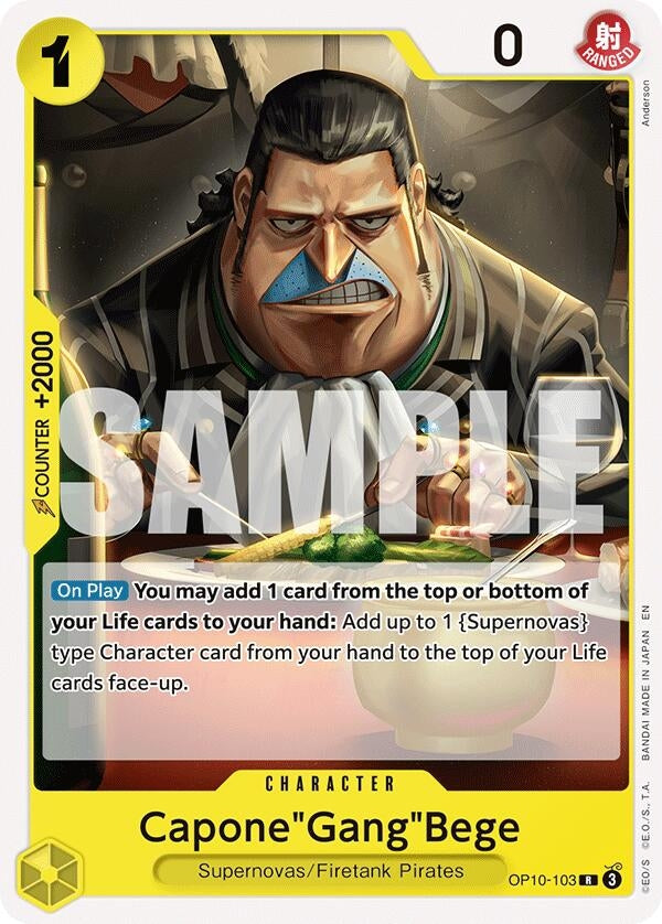 Image for Capone"Gang"Bege (OP10-103) (Starter Deck 36: YELLOW Eustass”Captain”Kid) (ST-36) - One Piece Card Game