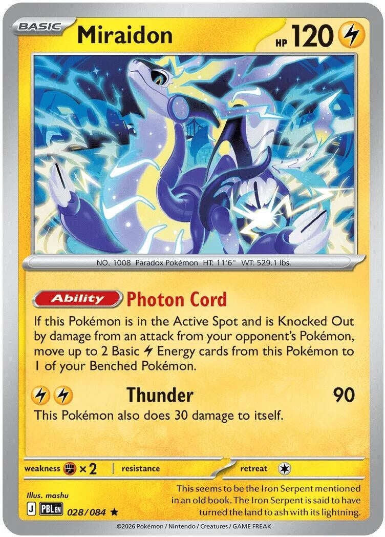 Image for Miraidon - 028/084 (Non-Holo) (028/084) (Deck Exclusives) (PR) - Pokemon