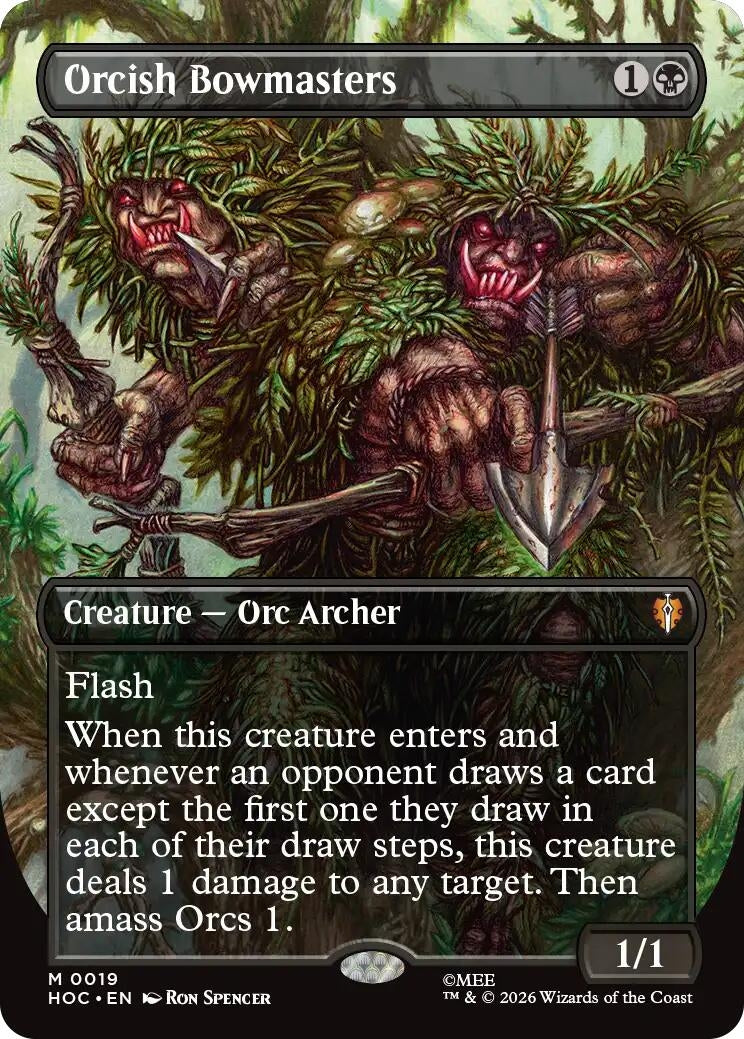 Image for Orcish Bowmasters (Borderless) (19) (The Hobbit: Eternal-Legal) (HOC) - Magic: The Gathering