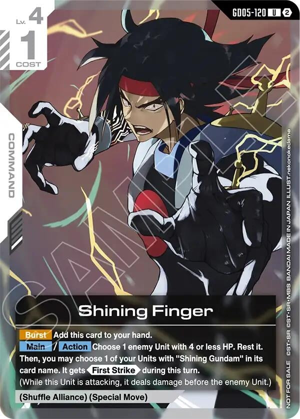 Image for Shining Finger (GD05 Release Event) (GD05-120) (Gundam Promotional Cards) (GCG-PR) - Gundam Card Game