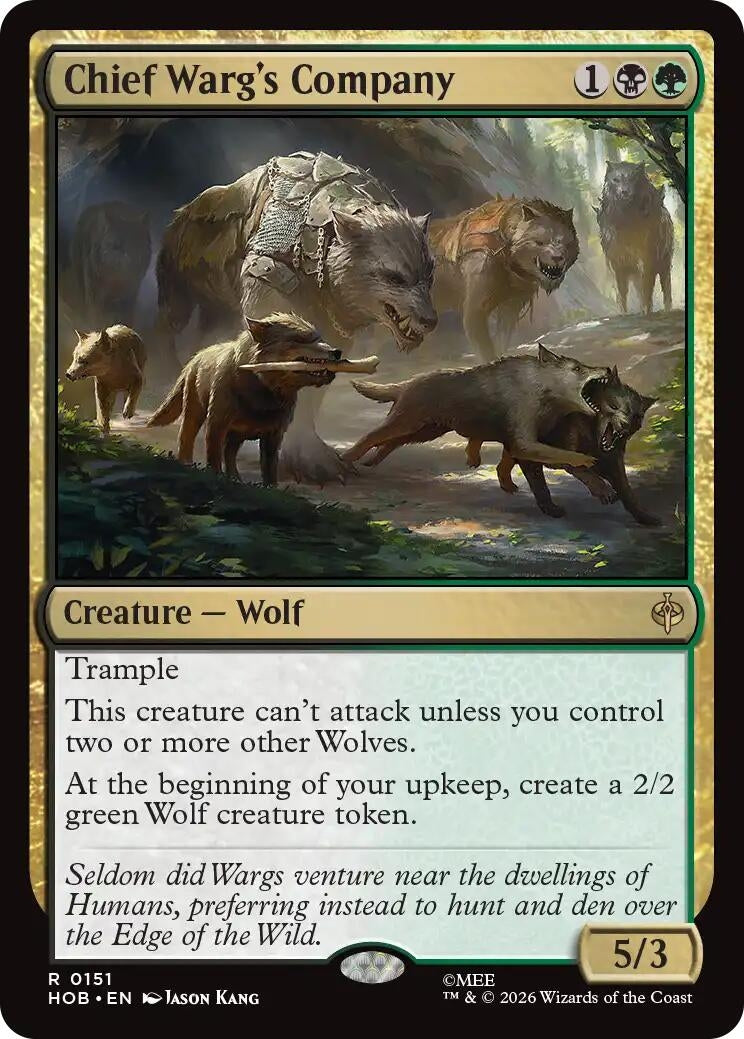 Image for Chief Warg's Company (151) (The Hobbit) (HOB) - Magic: The Gathering