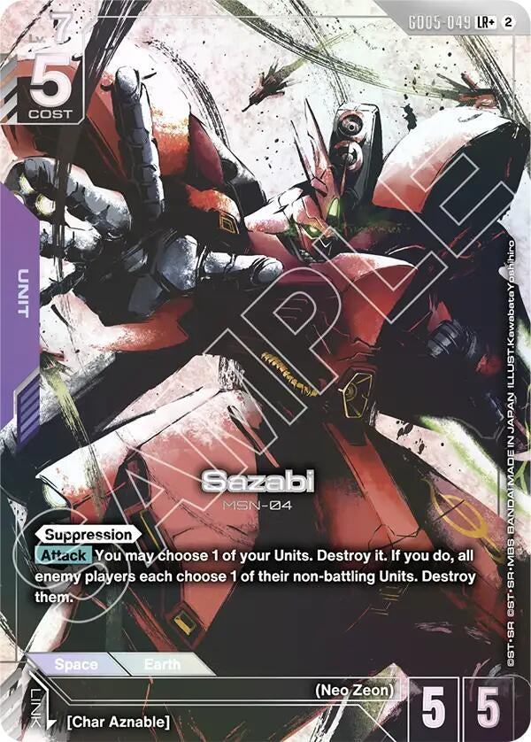 Image for Sazabi (LR+) (GD05-049) (Freedom Ascension) (GD05) - Gundam Card Game