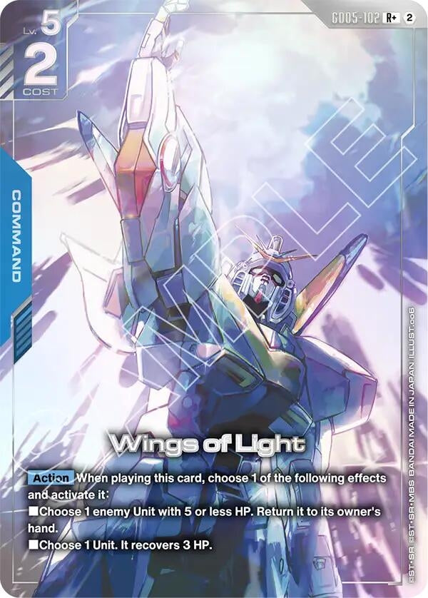 Image for Wings of Light (R+) (GD05-102) (Freedom Ascension) (GD05) - Gundam Card Game