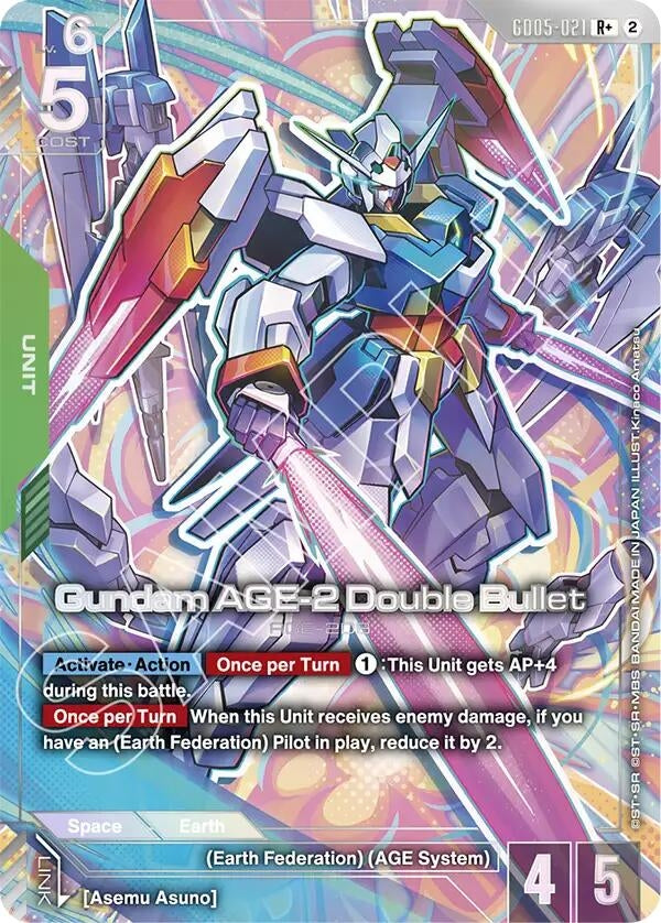 Image for Gundam AGE-2 Double Bullet (R+) (GD05-021) (Freedom Ascension) (GD05) - Gundam Card Game
